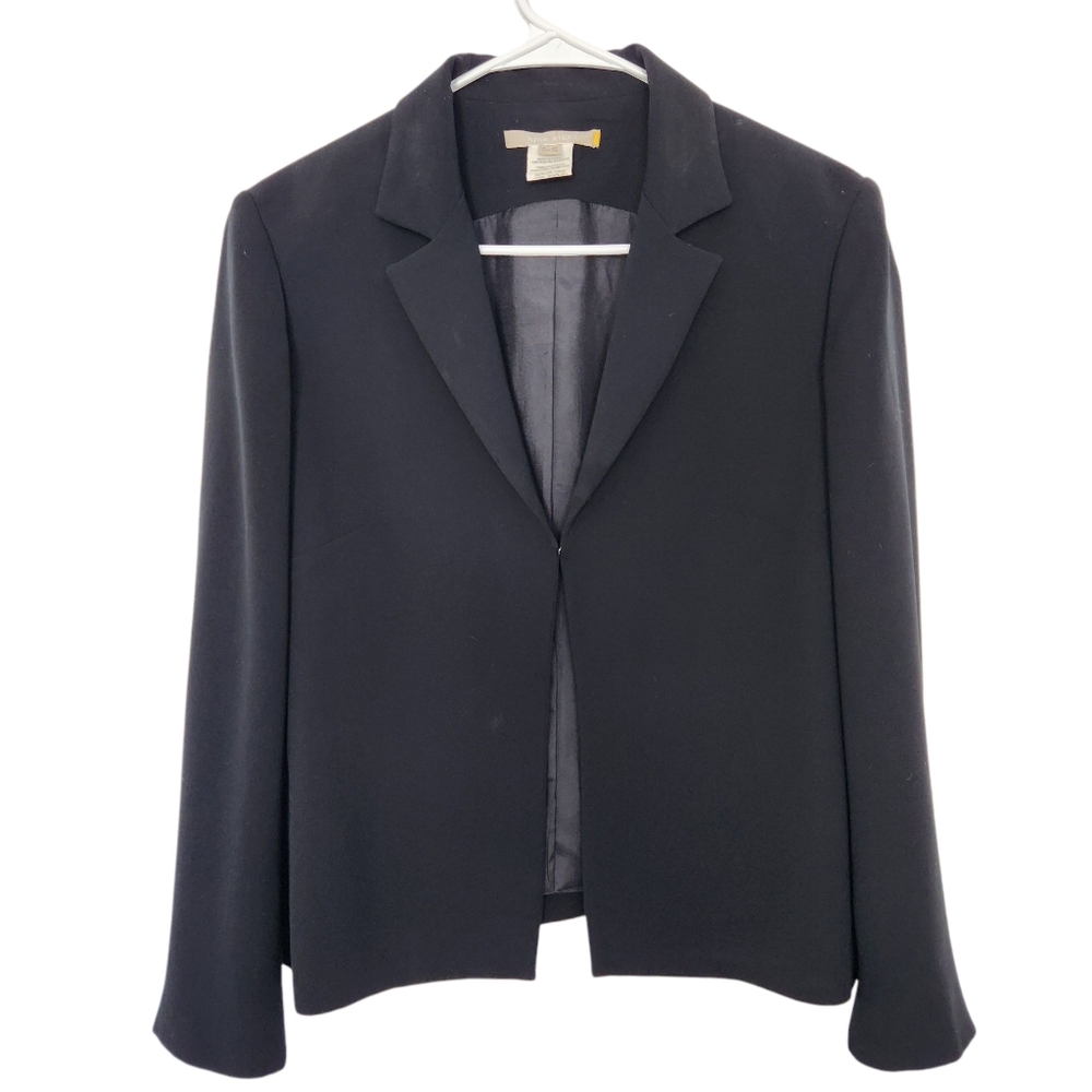 Nina Ricci Vintage Blazer Black 12 Preppy‎ Office Business Classic